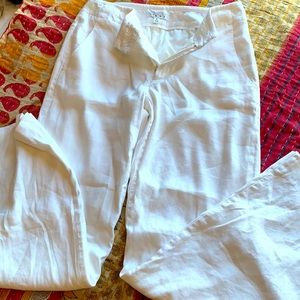 White linen dressy pants size 8